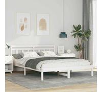 Bed Frame Solid Pine Wood Platform Modern Bedroom Contemporary Decor vidaXL
