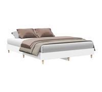 vidaXL Bed Frame | White | Engineered wood | King | Bed Frame | Rectangular