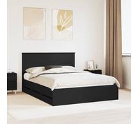 Bed Frame with Drawer with Headboard with Storage Engineer Wood Modern vidaXL