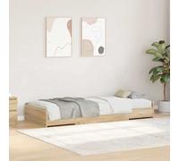 vidaXL Bed Frame with Drawer Sonoma Oak 98.5 x 200 cm Engineered Wood
