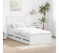 vidaXL Bed Frame with Drawer White 90 x 190 cm Engineer Wood