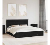 vidaXL Bed Frame with Drawer with Headboard Manual Engineered Wood