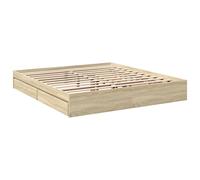 vidaXL Bed Frame with Drawers, Bed Base for Bedroom, Mattress Foundation for Dou