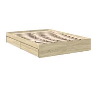 vidaXL Bed Frame with Drawers, Bed Base for Bedroom, Mattress Foundation for Dou