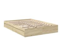 vidaXL Bed Frame with Drawers Bed Base Sonoma Oak 160x200 cm Engineered Wood