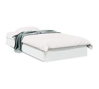Bed Frame with Drawers Home Base White 100x200 cm Engineered Wood vidaXL