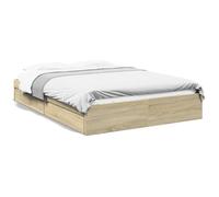 vidaXL Bed Frame with Drawers Bed Base Sonoma Oak 160x200 cm Engineered Wood