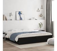 (black, 180 x 200 cm) vidaXL Bed Frame with Drawers Mattress Foundation Bed Base Engineered Wood