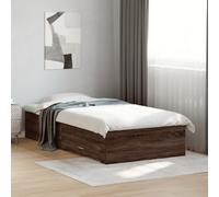 (brown oak, 75 x 190 cm) vidaXL Bed Frame with Drawers Bed Base Grey Sonoma 140x200 cm Engineered Wood