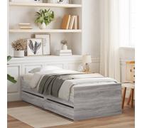 (grey sonoma, 100 x 200 cm) vidaXL Bed Frame with Drawers Bedroom Bed Base Mattress Foundation Bedstead