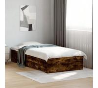 (smoked oak, 90 x 190 cm) vidaXL Bed Frame with Drawers Bed Base Grey Sonoma 140x200 cm Engineered Wood