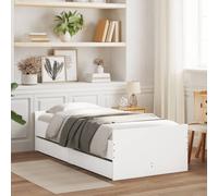 vidaXL Bed Frame with Drawers without Mattress White 100x200 cm