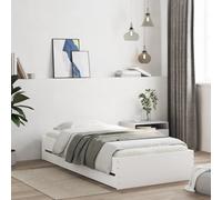 vidaXL Bed Frame with Drawers without Mattress White 100x200 cm