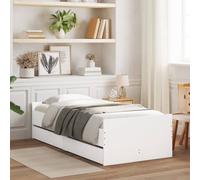 (white, 90 x 190 cm) vidaXL Bed Frame with Drawers Storage Bed Base Bedstead Smoked Oak 90x200 cm