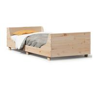 vidaXL Bed Frame with Headboard Bed Base Bedstead 100x200 cm Solid Wood Pine