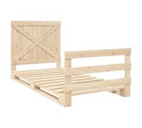 vidaXL Bed Frame with Headboard Bed Base Bedstead 100x200 cm Solid Wood Pine