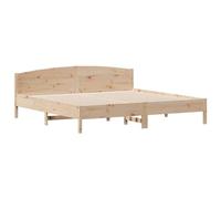 (natural, 180 x 200 cm) vidaXL Bed Frame with Headboard Bed Base White 140x200 cm Solid Wood Pine