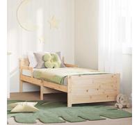 VidaXL Bed Frame With Headboard Brown 80 X 200 Cm Engineered Wood