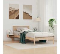 vidaXL Bed Frame with Headboard Brown 80 x 200 cm Solid Pine Wood