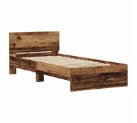 vidaXL Bed Frame with Headboard Old Wood 90 x 200 cm Engineered Wood, Modern Bed