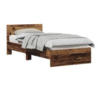 vidaXL Bed Frame with Headboard Old Wood 90 x 200 cm Engineered Wood, Modern Bed