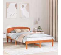 Bed Frame with Headboard Solid Pine Wood Modern Bedroom Furniture vidaXL