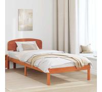 Bed Frame with Headboard Solid Pine Wood Modern Bedroom Furniture vidaXL