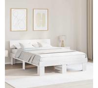 Bed Frame with Headboard Solid Pine Wood Modern Stylish Beds Minimalist vidaXL