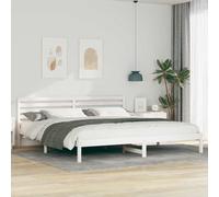 vidaXL Bed Frame with Headboard White 180 x 220 cm Solid Pine Wood