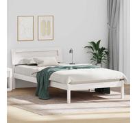vidaXL Bed Frame with Headboard White 80 x 200 cm Solid Pine Wood
