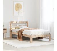 vidaXL Bed Frame with Headboard without Mattress 100x200 cm