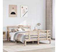 vidaXL Bed Frame with Headboard without Mattress 120x190 cm Small Double
