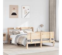 vidaXL Bed Frame with Headboard without Mattress 120x190 cm Small Double