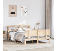vidaXL Bed Frame with Headboard without Mattress 140x200 cm