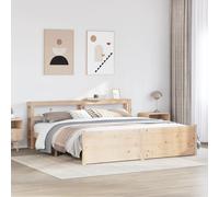vidaXL Bed Frame with Headboard without Mattress 180x200 cm Super King