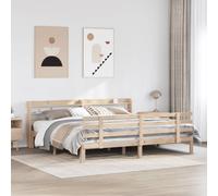 vidaXL Bed Frame with Headboard without Mattress 180x200 cm Super King
