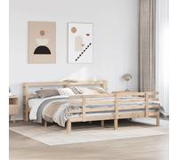 vidaXL Bed Frame with Headboard without Mattress 180x200 cm Super King