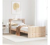 vidaXL Bed Frame with Headboard without Mattress 90x190 cm Single