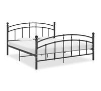 vidaXL Bed Frame Black Metal 160x200 cm Bedroom Adults Kids Bed Base Bedstead