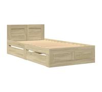 vidaXL Bed Frame with Headboard without Mattress Sonoma Oak 100x200 cm
