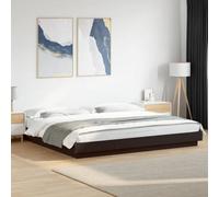 vidaXL Bed Frame with LED Lights without Mattress Black 180x200cm