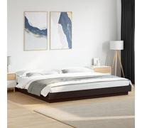 Vidaxl Bed Frame With Led Lights Without Mattress Black 180X200Cm