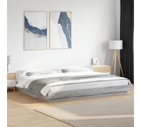 vidaXL Bed Frame with LED Lights without Mattress Grey Sonoma 180x200cm