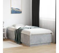 vidaXL Bed Frame with LED without Mattress Concrete Grey 100x200 cm