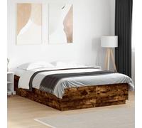 Bed Frame with LED Lights Bed Base Mattress Foundation Engineered Wood vidaXL