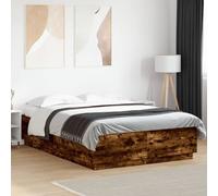 Bed Frame with LED Lights Bed Base Mattress Foundation Engineered Wood vidaXL