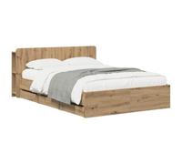 vidaXL Bed Frame with Storage and Headboard Artisan Oak 160 x 200 cm
