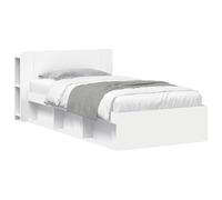 vidaXL Bed Frame with Storage White 80 x 200 cm Engineered Wood