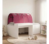 vidaXL Bed Frame with Tunnel 3 pcs White and Red Engineered Wood