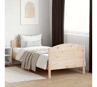 vidaXL Bed Frame without Mattress 100x200 cm Solid Wood Pine
